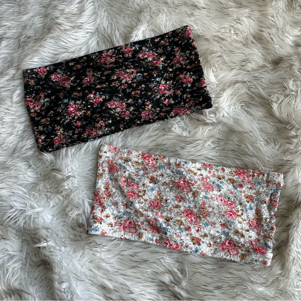 Floral lace Bandeau bundle
